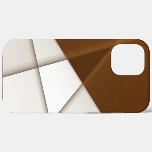 Beigefarbenes Dreieck mit Schatten, glatter Stil Case-Mate iPhone Hülle (Rückseite (Horizontal))