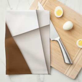 Beigefarbenes Dreieck mit Schatten, glatter Stil Geschirrtuch