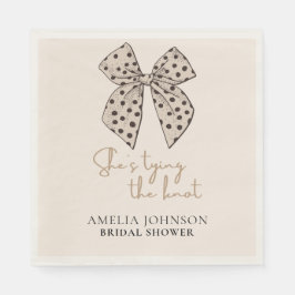 Beigenbogen Sie bindet das Brautparty des Knotens Serviette