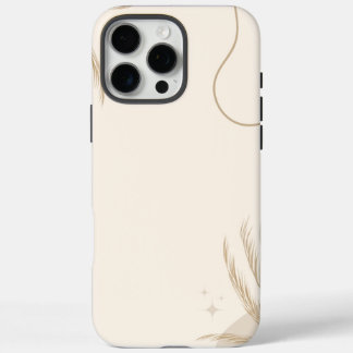 Beiger brauner ästhetischer floraler Linktree-Hint iPhone 16 Pro Max Hülle