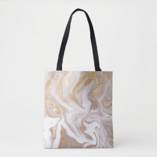 Beiger Marmor mit Glitzer Tasche