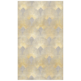 Beiges Gold, Fächer-Muster, Art Deco, vintage Must Tischdecke