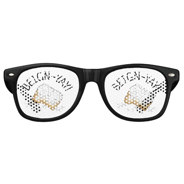 Beign-Yay! New Orleans NOLA Beignet Pastry Feinsch Partybrille (Vorderseite)