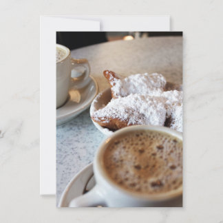 Beignets et carte plat café
