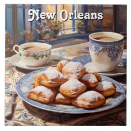 Beignets New Orleans Baked Sweet Treat Kitchen Fliese