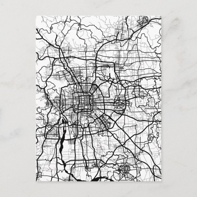 Beijing China Map Postkarte (Vorderseite)