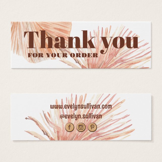 Beilage für boho tropische Minipackungen (Vorne & Hinten)