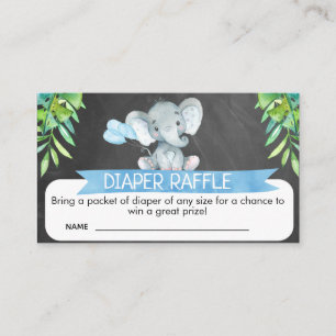 Beilage für die Elephant Baby Shower Diaper-Wickel Begleitkarte