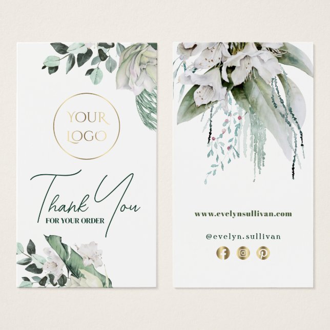 Beilage für smaragdgrüne Blume (Vorne & Hinten)