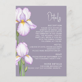 Beilagekarte Details für die Hochzeit. Begleitkarte