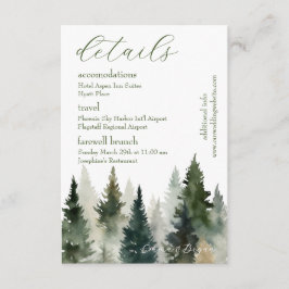 Beilagekarte |FOrest Pine Aquarell Begleitkarte