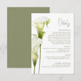 Beilagekarten-Details für die Hochzeit. Begleitkarte