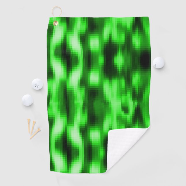 Beilagen aus Glas, grün und schwarz gehalten Golfhandtuch (Insitu)