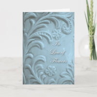 Beileid anstelle von Blume, Blaue Pflanze