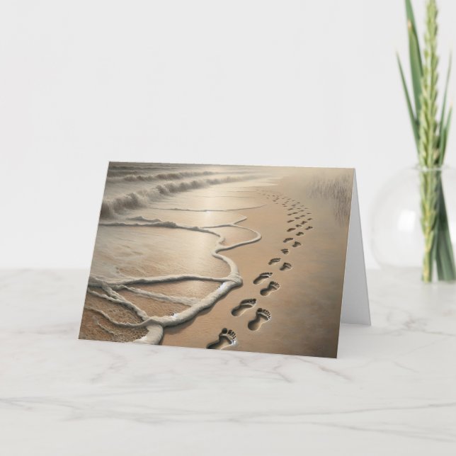 Beileid Beach Fußabdrücke und Meeresfrüchte Karte (Vorderseite)
