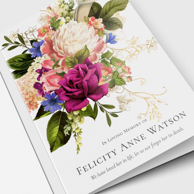 Beileid Beerdigung Dankeschön Cards Floral Bouquet Karte (Sympathy Funeral Thank You Cards Floral Bouquet)