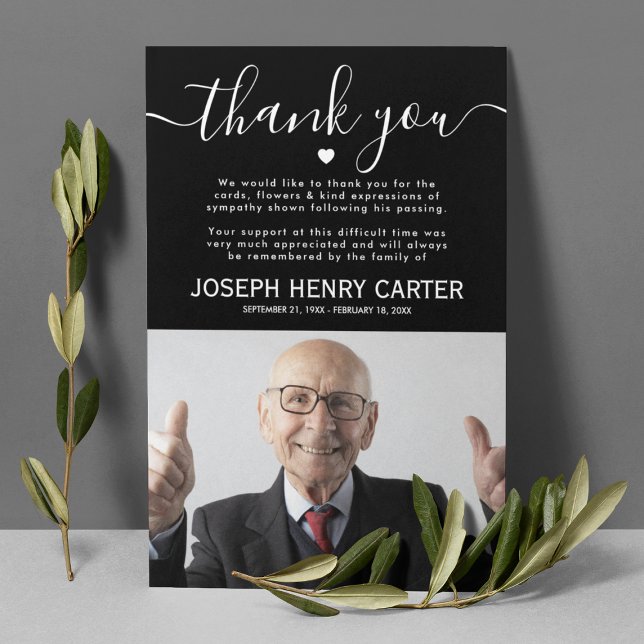 Beileid Beerdigung Foto Dankeskarte (Von Creator hochgeladen)