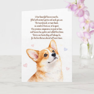 Beileid beim Verlust eines Hundes vom Typ Corgi Karte