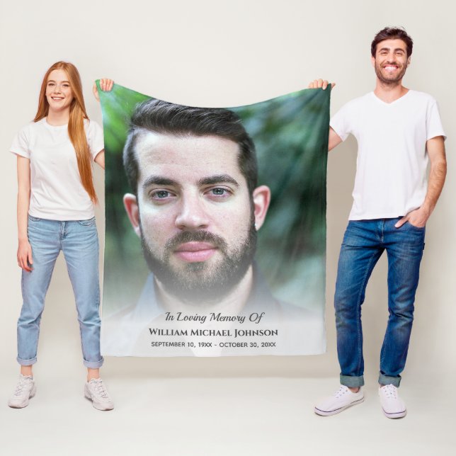 Beileid Bereavement Beerdigung Gedenkstätte Custom Fleecedecke (Beispiel)