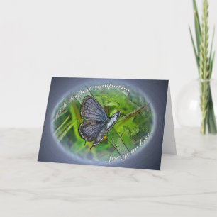 Beileid Blue Butterfly Feiertagskarte