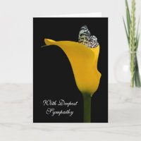 Beileid Butterfly in Calla Lily
