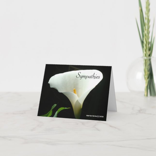 Beileid - Calla Lily Card Karte (Vorderseite)