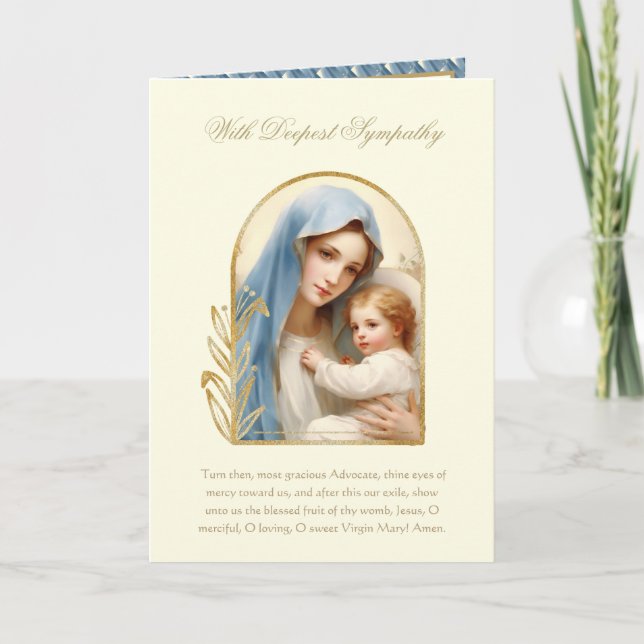 Beileid Condolence Jungfrau Mary Card Karte (Vorderseite)