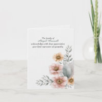 Beileid Danke, Watercolor Bouquet