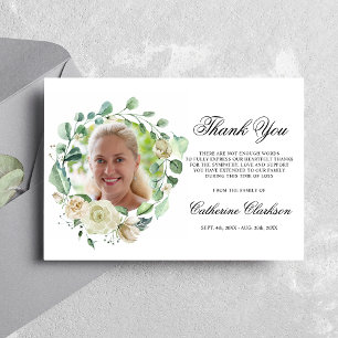 Beileid Dankeschön an Memorial White Greenerity Wr Dankeskarte