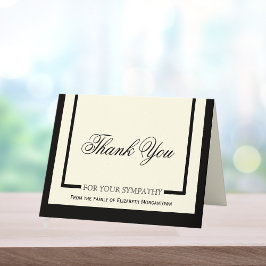 Beileid Dankeschön Karten - Klassische Creme