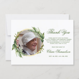 Beileid Dankeschön Memorial Greenerity FOTO Dankeskarte