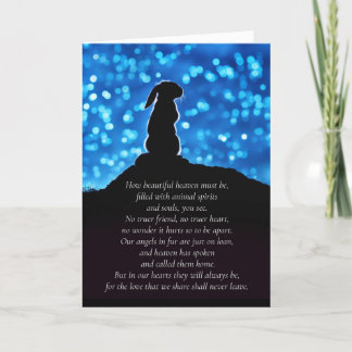 Beileid der Hasen bei Haustieren spirituelles Tier Karte