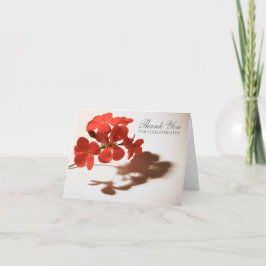 Beileid der Pelargonie-3 danken Ihnen Dankeskarte