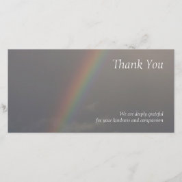Beileid des Regenbogen-2 danken Ihnen Foto-Karte Dankeskarte