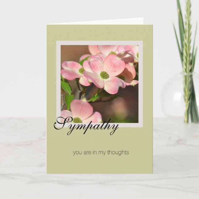 Beileid Dogwood Blume Karte (Vorderseite)