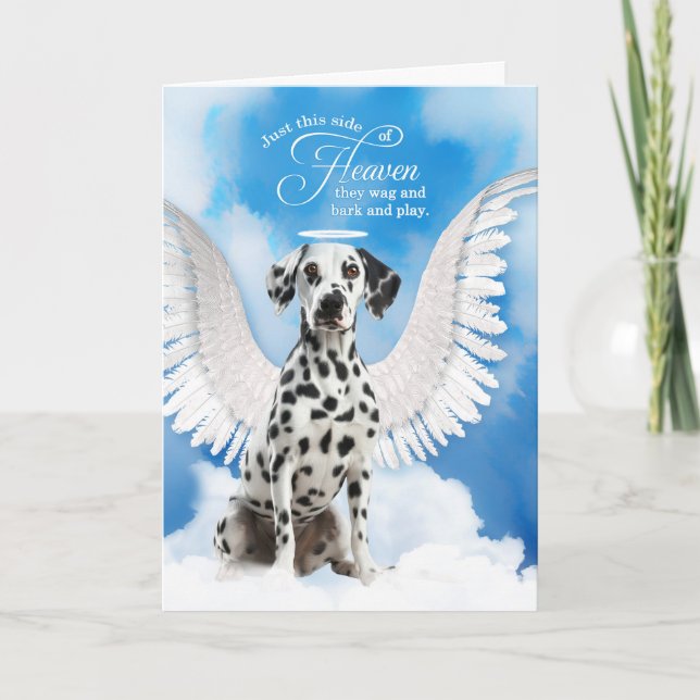 Beileid eines Tieres Verlust eines Hundes Dalmatin Karte (Vorderseite)