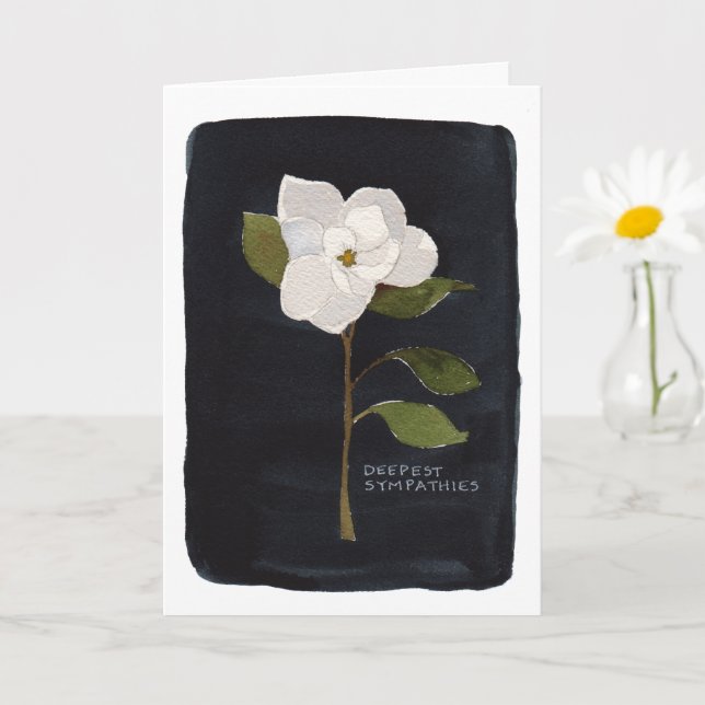 Beileid Faltkarte mit Blume 2 Karte (Kleine Pflanze)