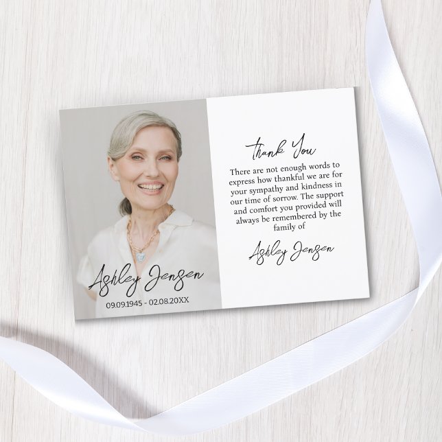 Beileid Foto Beerdigung Danke Karte (Von Creator hochgeladen)