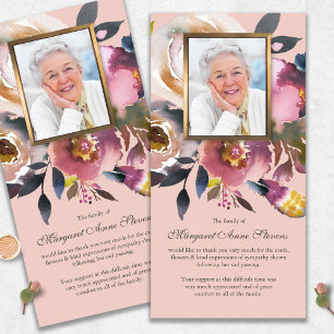 Beileid Foto Blumenbeerdigung Dankeschön Karten