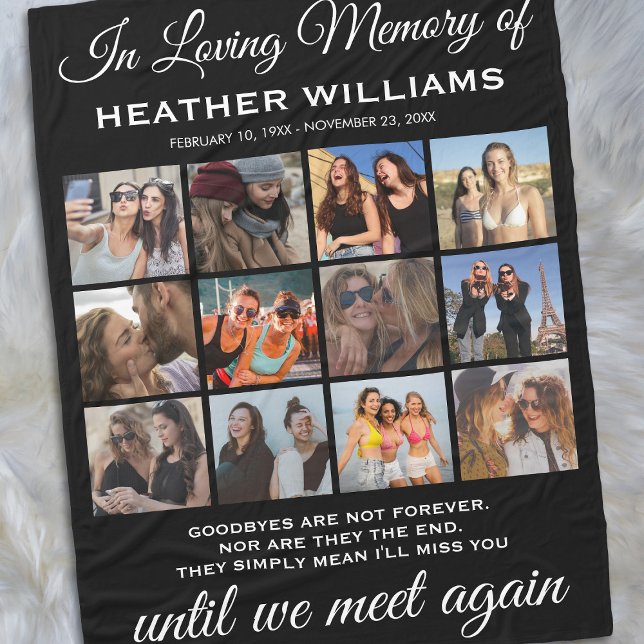 Beileid Foto Collage Memorial Fleece Blanket (Von Creator hochgeladen)