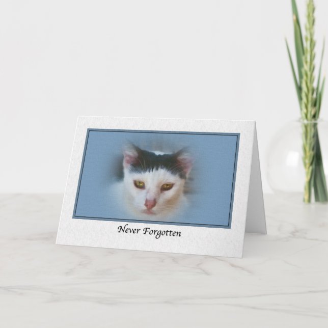 Beileid für den Verlust von Heimtieren mit Katze Karte (Vorderseite)