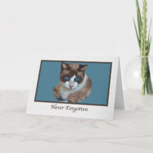 Beileid für den Verlust von Heimtieren mit Katze Karte