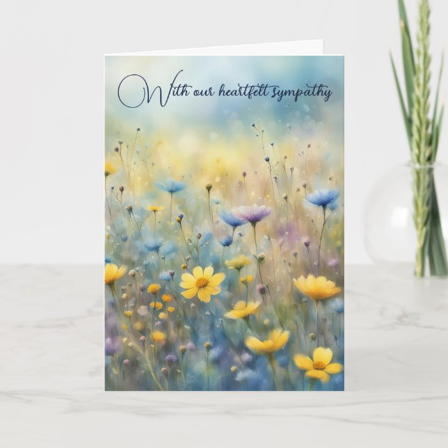Beileid für die SommerWildblumen Karte (Vorderseite)