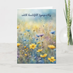 Beileid für die SommerWildblumen Karte