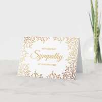 Beileid für einfache Goldfolie