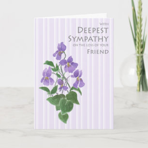 Beileid für Freundschaftsverlust mit Violetkarte Karte