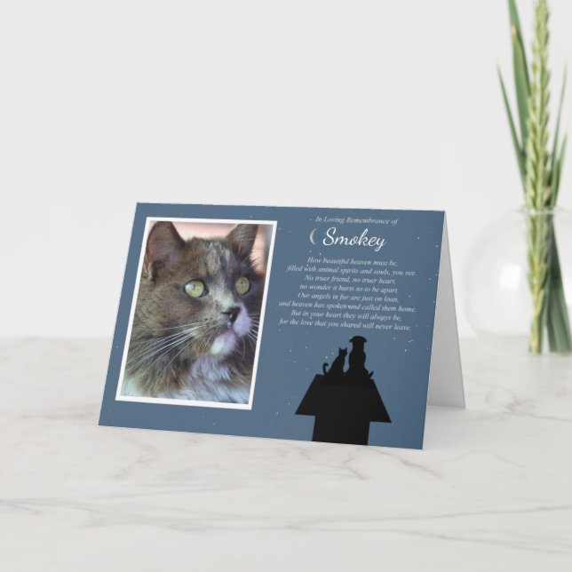 Beileid für Heimtiere Katze  Benutzerdefiniertes F Karte (Vorderseite)