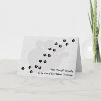 Beileid für herzensierte Hunde oder Katzen Karte