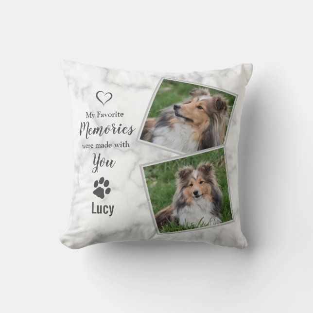 Beileid für Hunde-Hausbesatzungen Foto halten Kissen (Vorderseite)