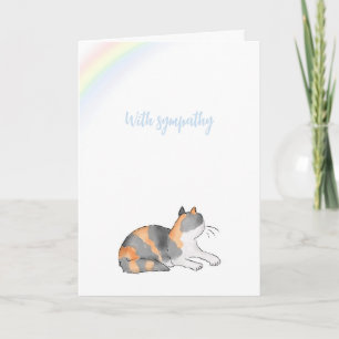 Beileid für Katzen- und Regenbogenfilme Karte